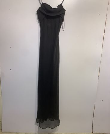 Black Maxi Dress with Ruffle Detail