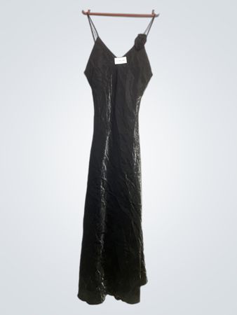 Black Yves Saint Laurent Slip Dress