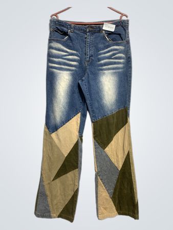 Patchwork Flare Jeans