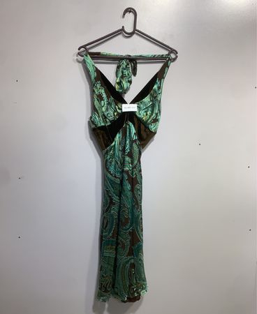 Paisley Print Halter Dress