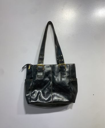 Black Leather Tote Bag