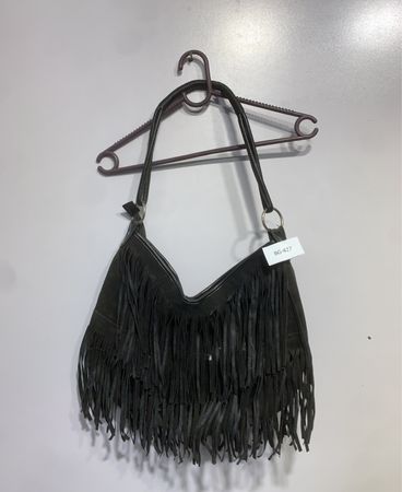 Black fringe shoulder bag BG-427