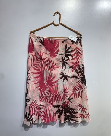 Pink Floral Print Skirt