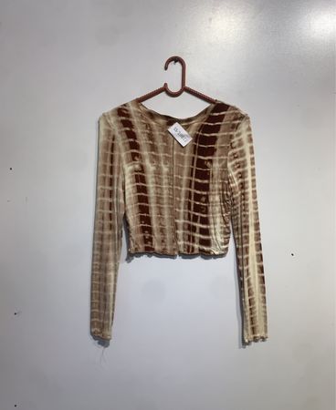 Langarm-Cropped-Top