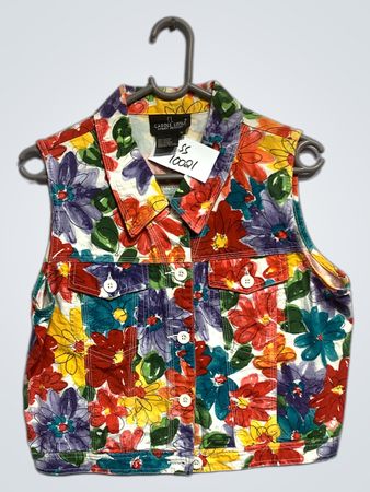CAROLE LITTLE SPORT PETITES Damen Floral Denim Weste