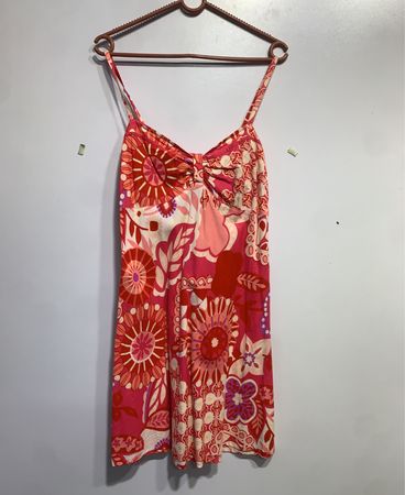 Rosa Floral Print Smocked Trägerkleid