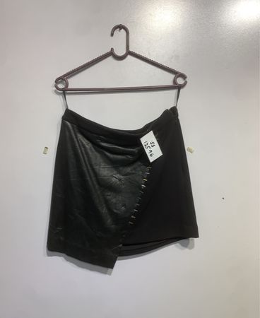 Morgan Black Fake-Leder Minirock