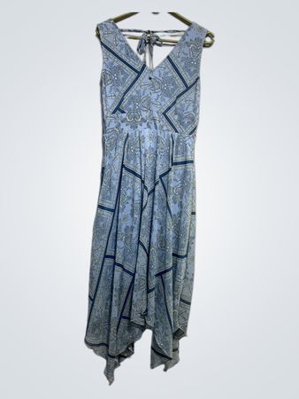 orsay hellblaues Paisleydruck Midi-Kleid