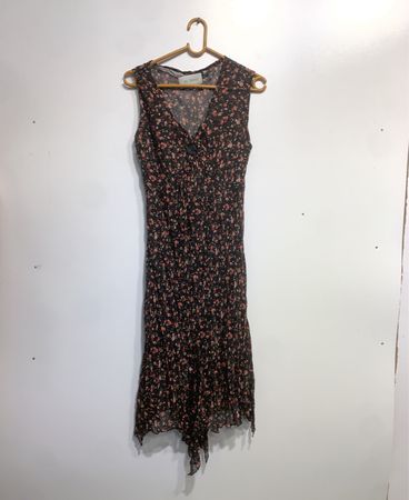Ärmelloses Blumenmusterkleid