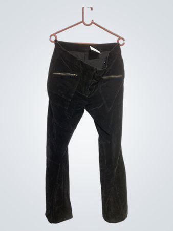 Schwarze Corduroy Schlaghose