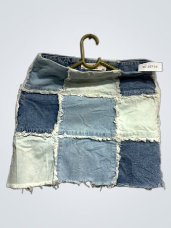 Jennyfer Patchwork Denim Mini Rock