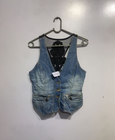 Denim-Weste