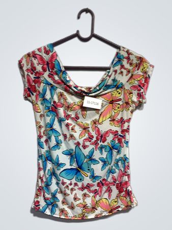 Damen-Butterfly-Print-Top