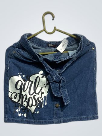 Mädchen "Girl Boss" Jeansrock