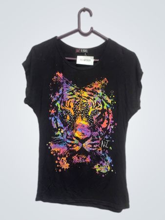 AZZ 4 KIDS schwarzes T-Shirt mit Tigergrafik