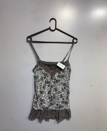 Floral Print Camisole mit Spitzenverzierungen