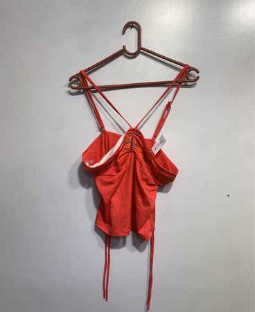 Oranges Tanktop mit Trägern