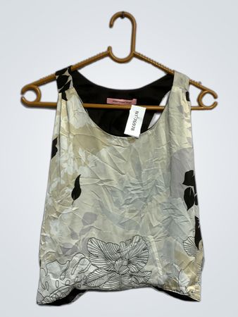 Fornarina Damen Ärmelloses Top mit Blumenmuster