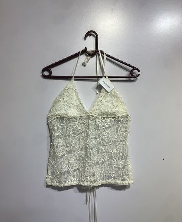White Lace Halter Top