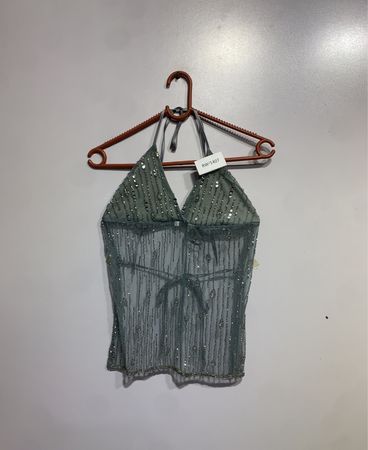 Sequin Halter Top