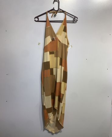 Patchwork Halter Dress