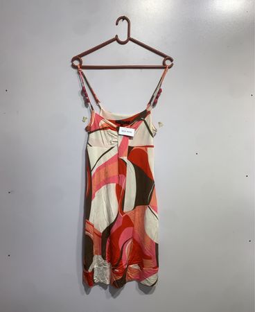 Kocca Damen Bedrucktes Spaghetti-Träger Kleid