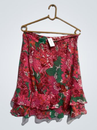 OUTFIT CLASSIC Frauen Pink Floral Rüschenshirt Größe 40
