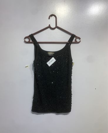 FILO Schwarzes Pailletten-Top
