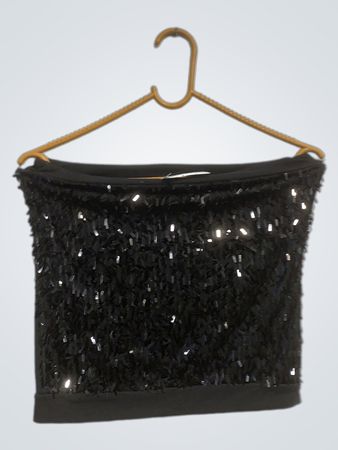 Schwarzes Pailletten-Top