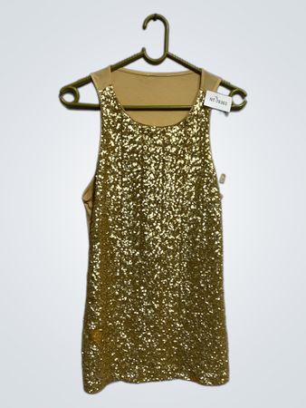 Goldene Pailletten-Top