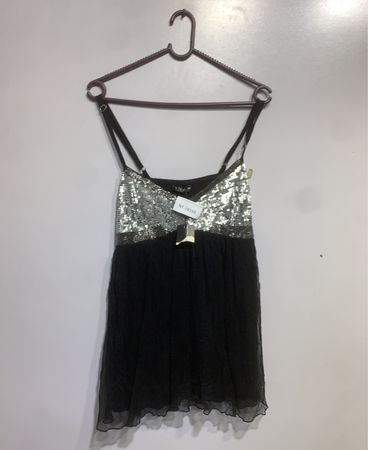 Vila Clothes Pailletten-Cami-Kleid