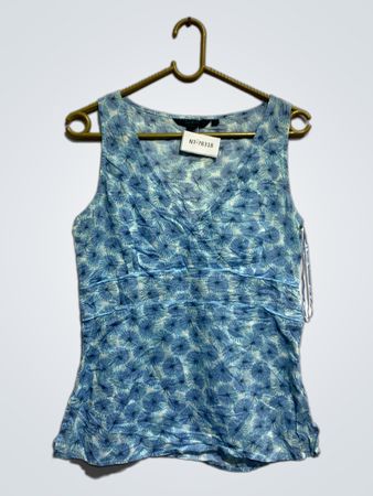 Boden Blau Floral Ärmelloses Top