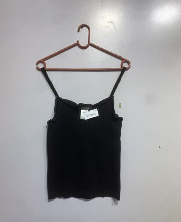 MaxMara schwarzes Spaghetti-Träger-Top mit NT-78198-Tag