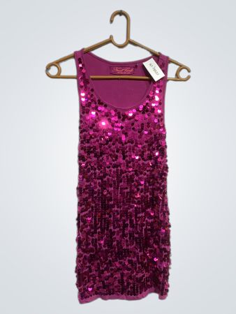 Nächste Mädchen Pinke Pailletten Tank Top