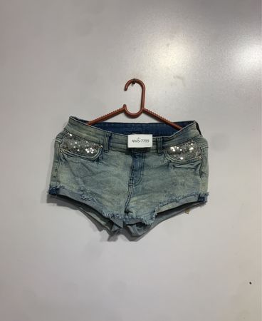 Jeansshorts mit Pailletten