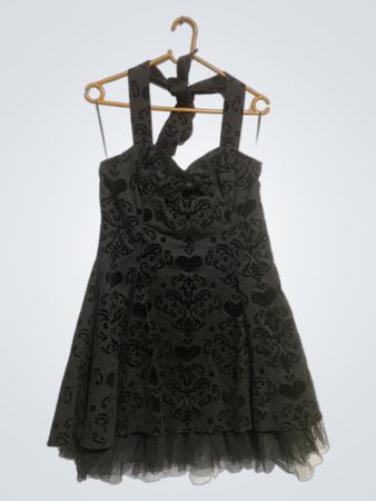 Forever Dead Black Heart Muster Halterkleid