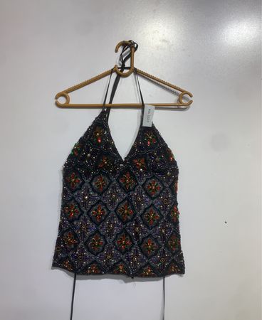 Beaded Halter Top