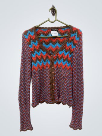 ONYX Authentic Basic Chevron Strickcardigan