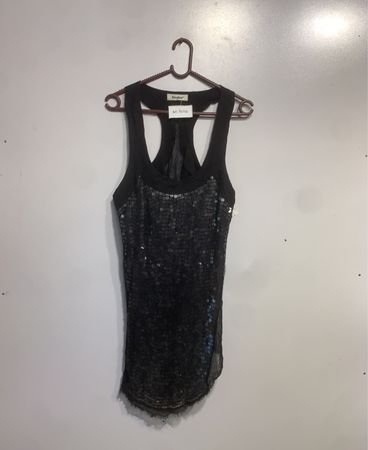 Gestuz Black Sequin Tank Top NT-79756