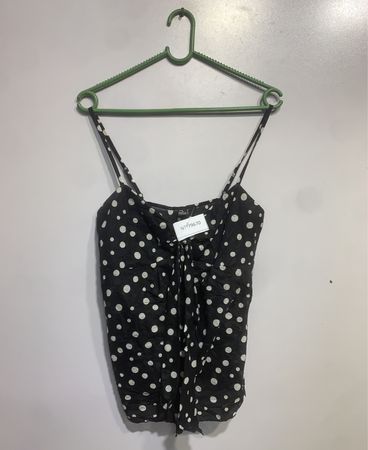 Schwarzes Polka-Dot-Cami-Top