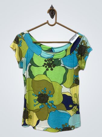 Damen T-Shirt mit Blumenmuster
