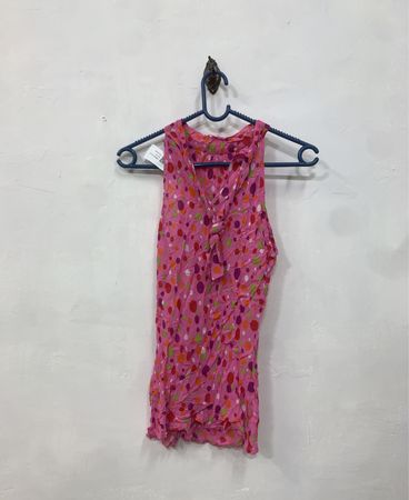 SASHA Pink Polka Dot Ärmelloses Top