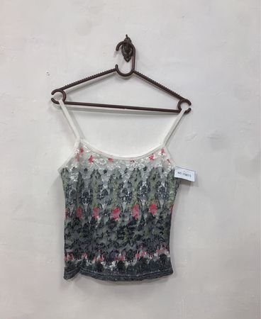 Damen Blumen Spitze Top NT-79871