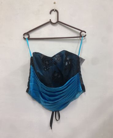KRYSTEX Blue Corset Top