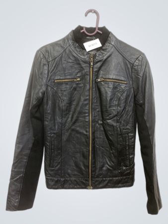 EASY WEAR schwarze Lederjacke