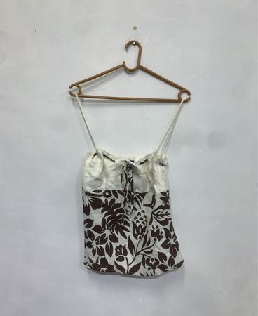 Tweed-Blumenmuster-Camisole-Top