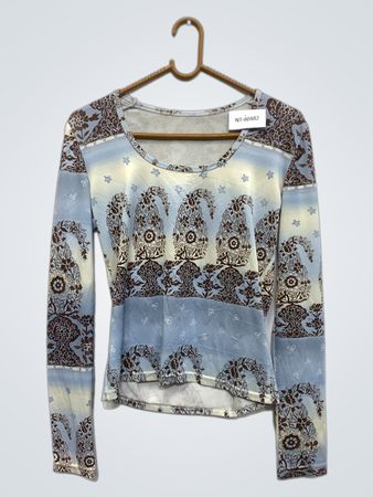 Langarmoberteil mit Paisley-Druck