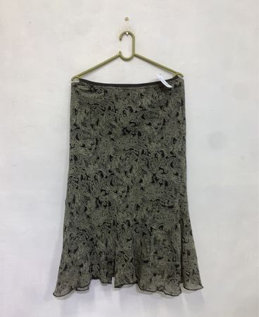 Saia Midi Estampada Paisley