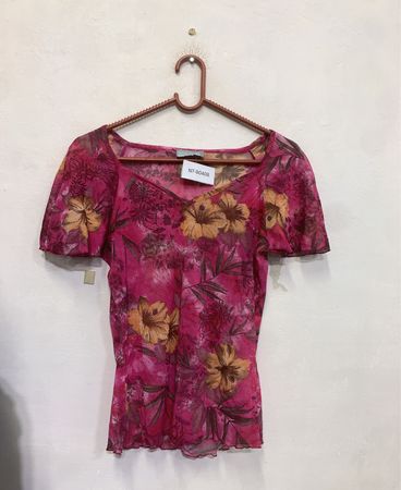 Fashion Express Blumiges Netzoberteil