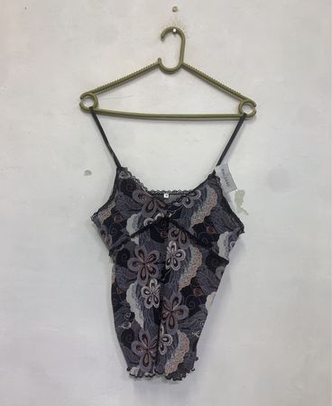 Floral Print Spaghetti-Top